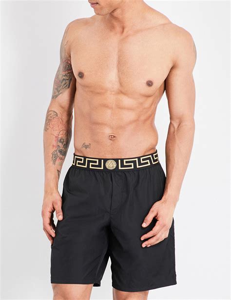 versace swim shorts black|versace swim shorts sale.